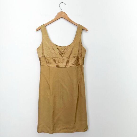 Diane Kroe Dresses & Skirts - Diane Kroe Women’s Vintage Two Tone Gold Sleeveless Midi Dress